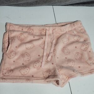 Sanrio Hello Kitty XL pajama shorts soft pockets mini fuzzy sleep drawstring